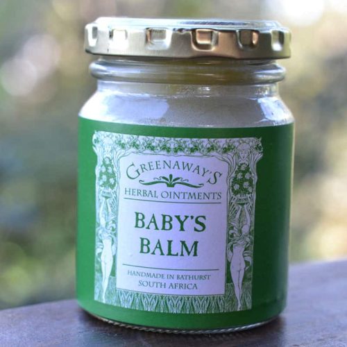 Baby's balm 125ml herbal ointment handmade in South Africa (Front View)